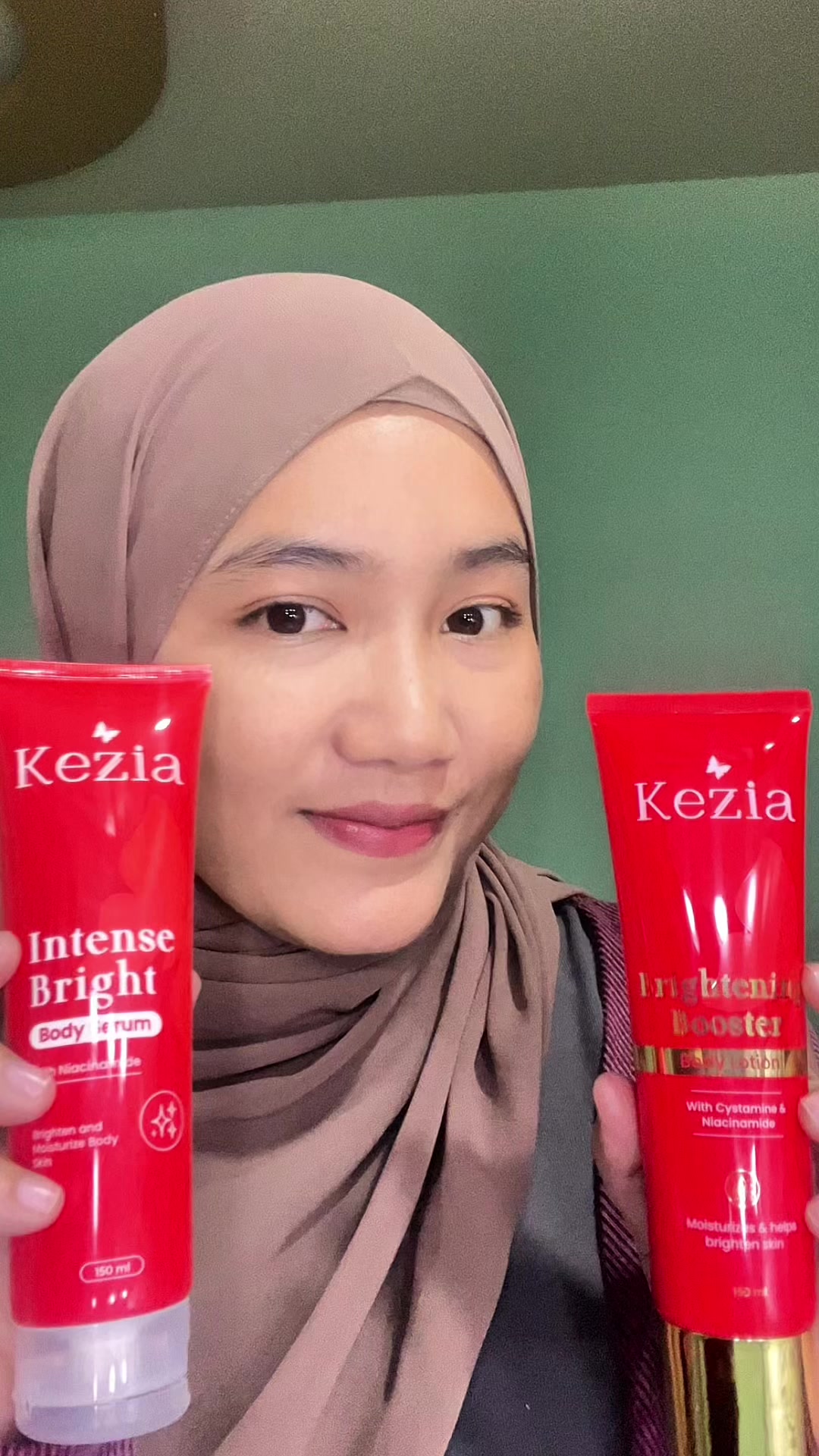 TikTok post by @s.isnaini for Kezia Beauty. Caption reads: Battle 2 bodycare dari Kezia Beauty 😍✨....