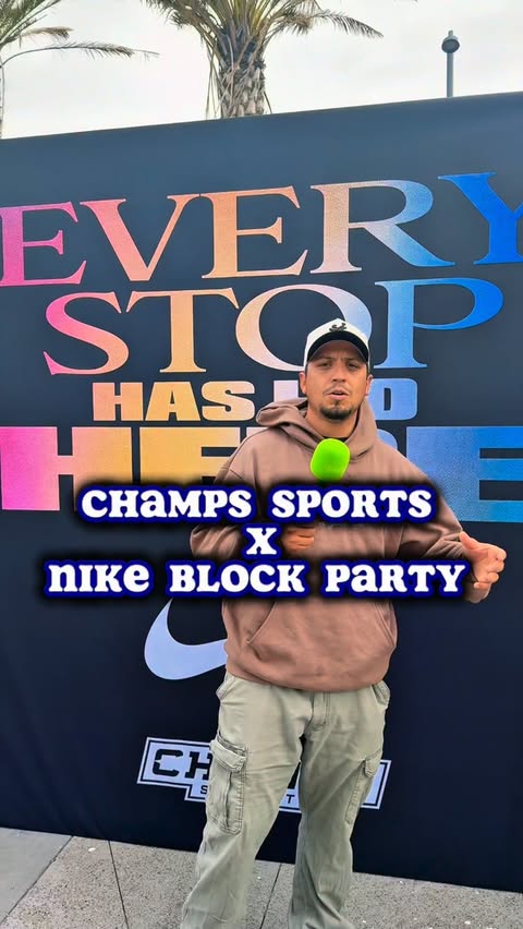 Instagram post by @derrickthedad for Champs Sports. Caption reads: [...] this weekend and we teamed up with....