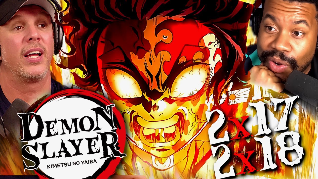 YouTube post by @TheKristianHarloff for True Classic. Caption reads: FIRST TIME WATCHING Demon Slayer Season 2 Episodes....