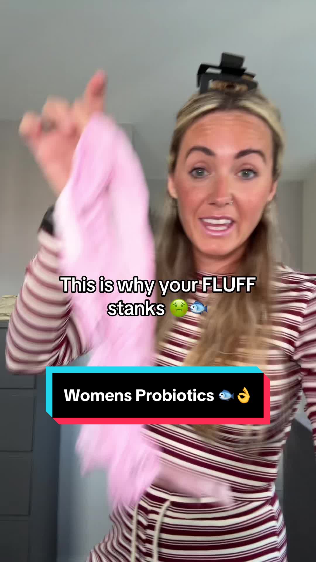 TikTok post by @lifewithkeekee for Womenli Supplements. Caption reads: [...] #probiotics #probioticsforwomen @Womenli....