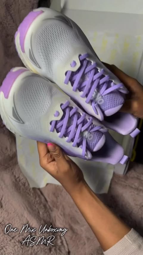 Instagram post by @_kendimbae for Onemix. Caption reads: Spring on my sneaker 🌸💜 @onemix.official....
