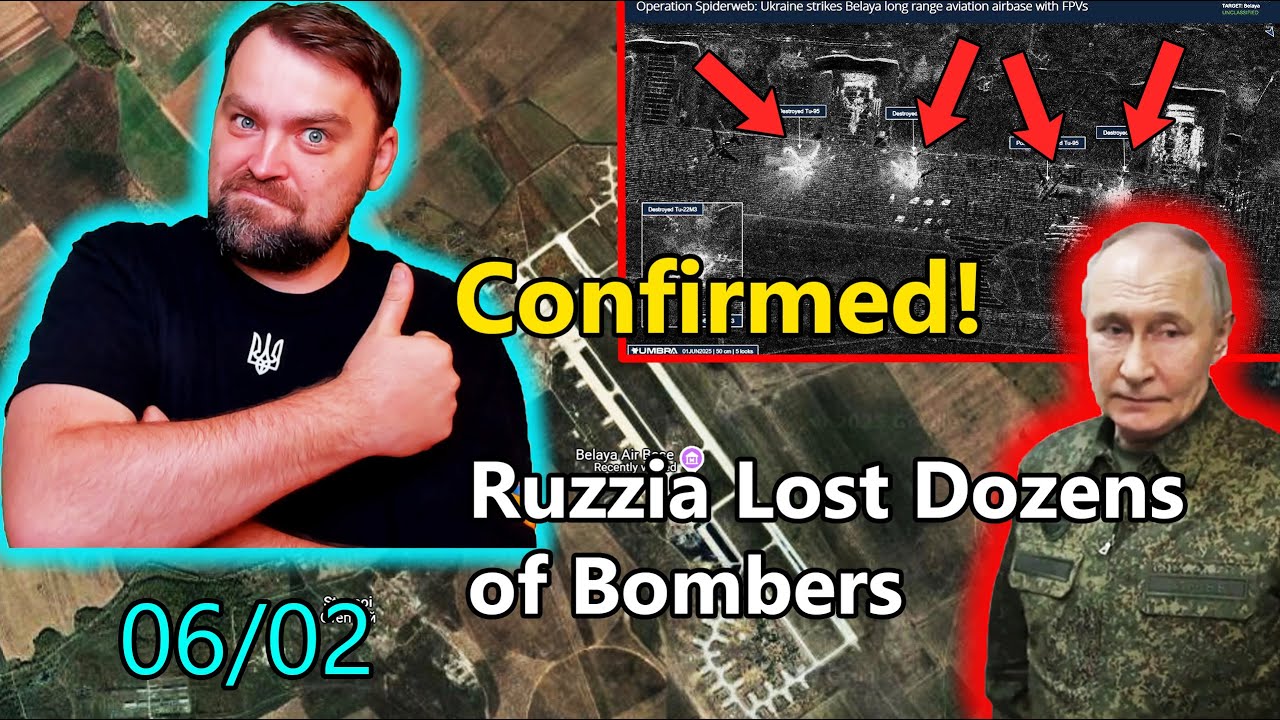 YouTube post by @DenysDavydov for Invideo. Caption reads: Update from Ukraine | New Proof! Dozens of Ruzzian....