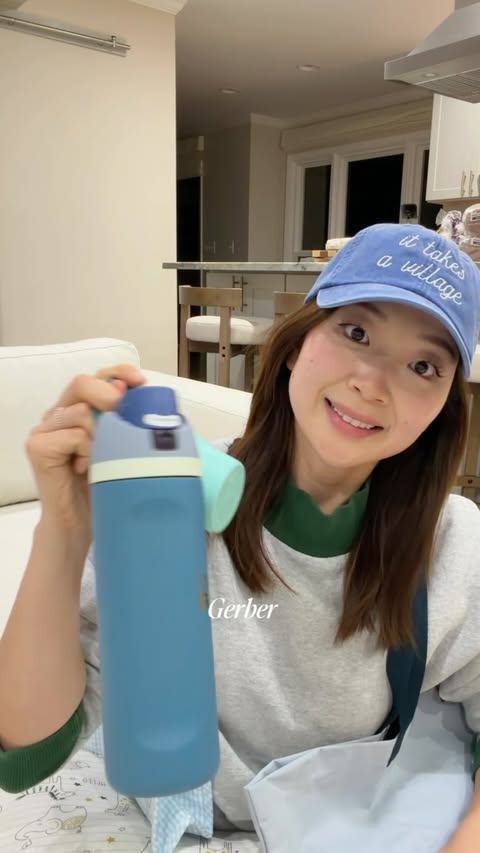 Instagram post by @busymamaeasybites for Gerber. Caption reads: #MyGerberPartner 🩵 @gerber It feels so surreal to....
