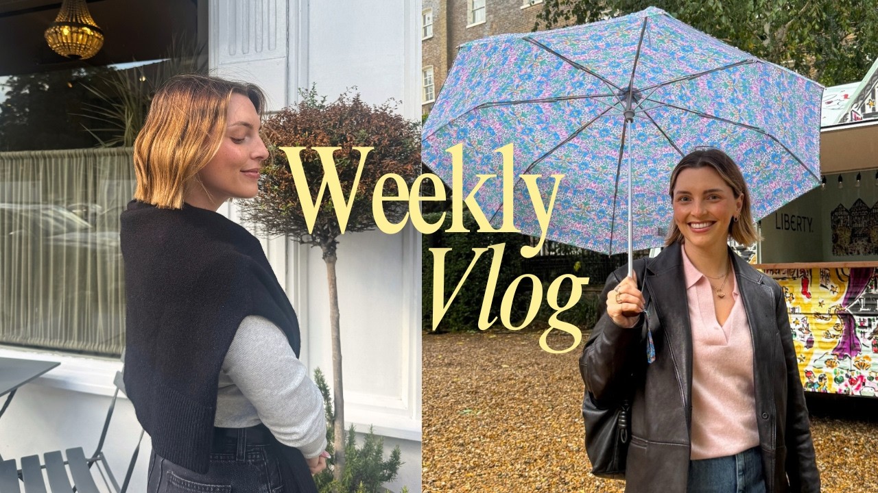 YouTube post by @esteelalonde for Liberty London. Caption reads: WEEKLY VLOG: Cinnamon Hair and More Flat Drama |....