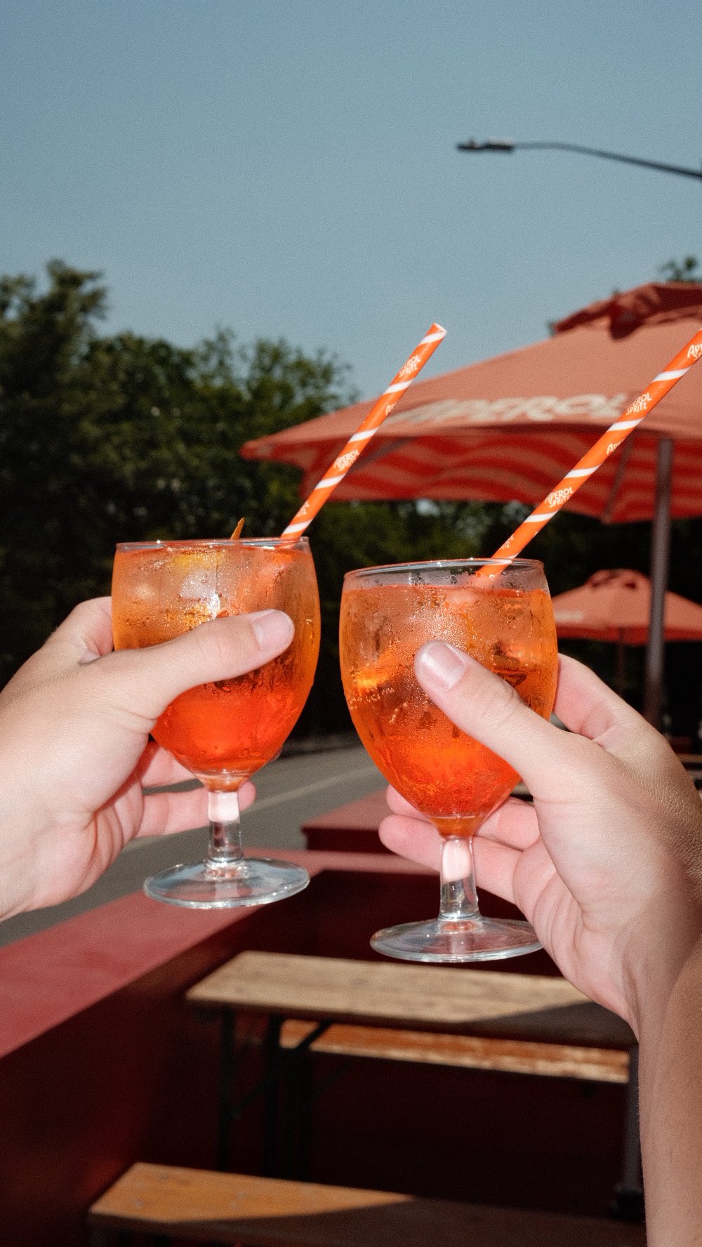 Instagram post by @lincandcanyon for Aperol Spritz. Caption reads: Aperol Spritz season is officially in session —....