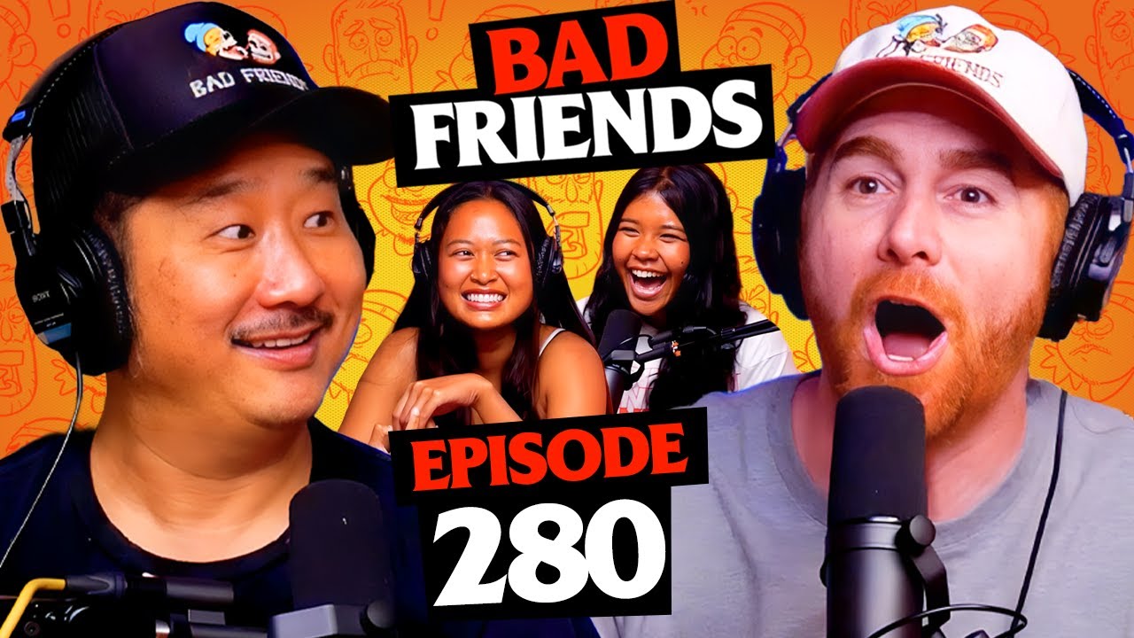 YouTube post by @BadFriends for Talkspace. Caption reads: The Island Bullies Are Back | Ep 280 | Bad Friends.