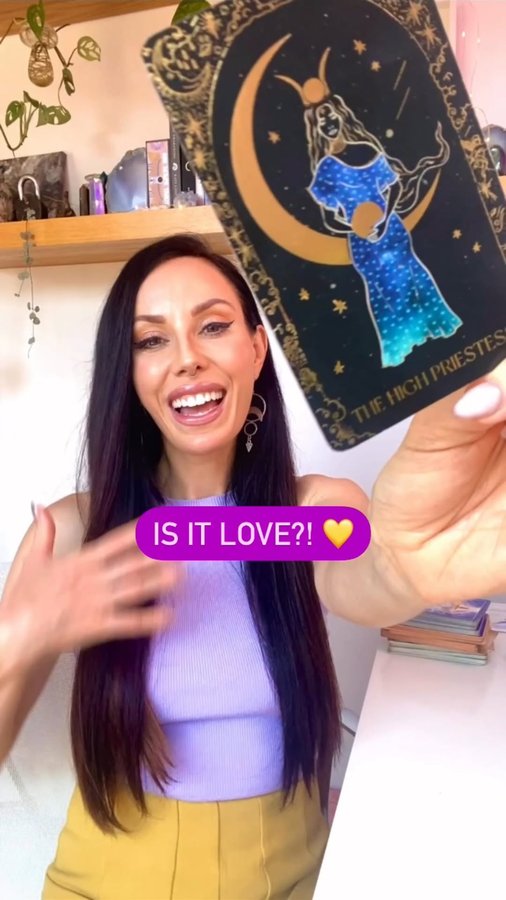 Instagram post by @wild_lotus_tarot for Astrology.com. Caption reads: Will this connection go the distance?💫 Get....