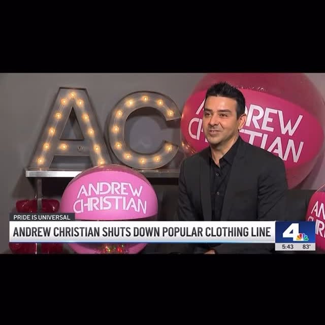 Instagram post by @theandrewchristian for Andrew Christian. Caption reads: I’ve always been unapologetically LGBTQ+ and true....