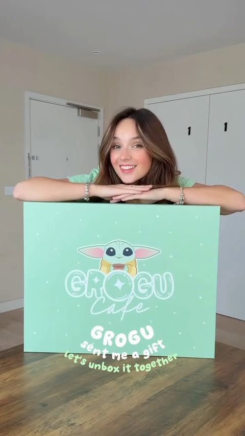 Instagram post by @bellaprichard_ for Disney Store. Caption reads: [...] from another galaxy 💚🪐🍵 GIFTED....