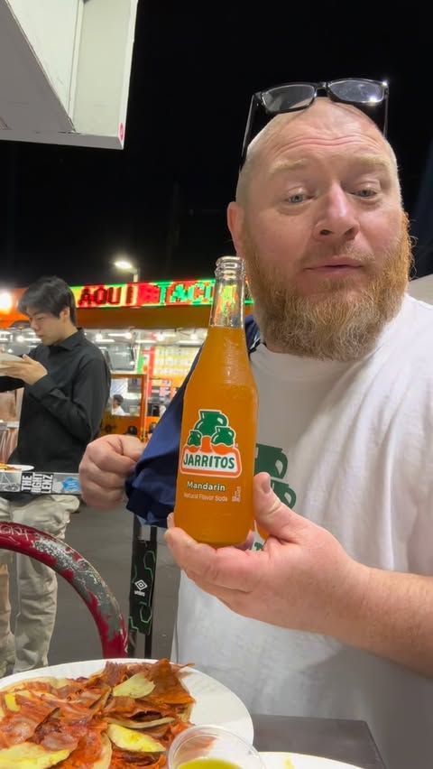 Instagram post by @kerrymann81 for Jarritos. Caption reads: [...] so good. #fyp #food #love #sponsored....