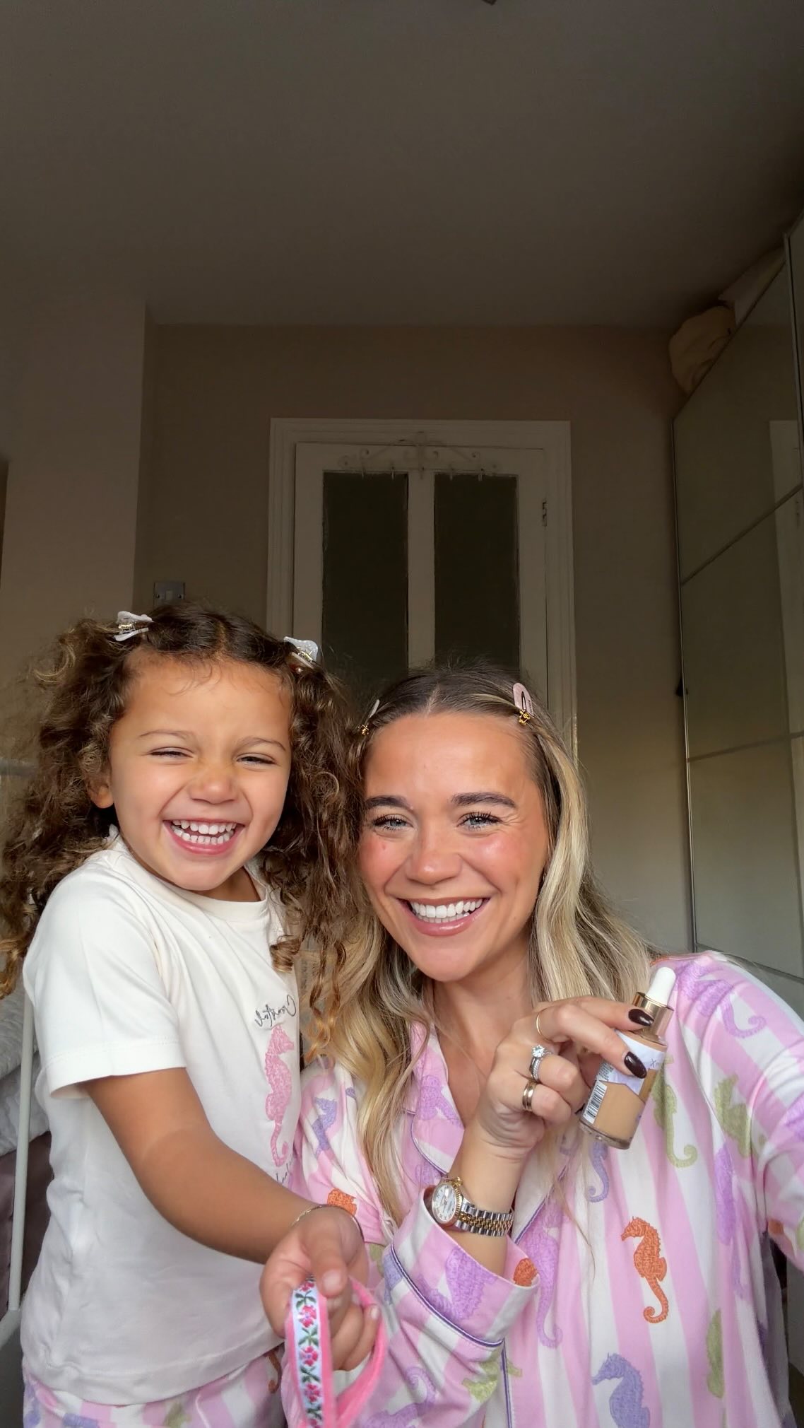 Instagram post by @hattiebourn for Max Factor. Caption reads: Best friends doing best friend things....