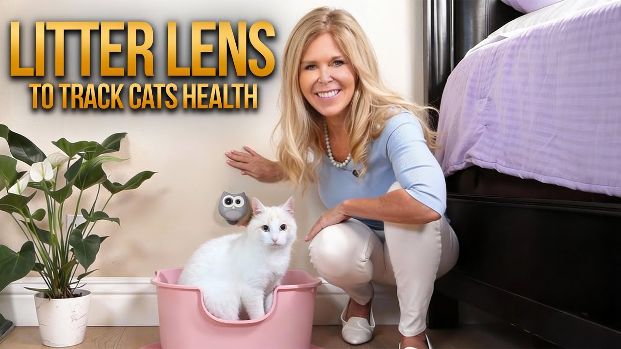 YouTube post by @RebeccaBrand for Siipet. Caption reads: SiiPet LitterLens Cat Camera for Cat Litter Box....