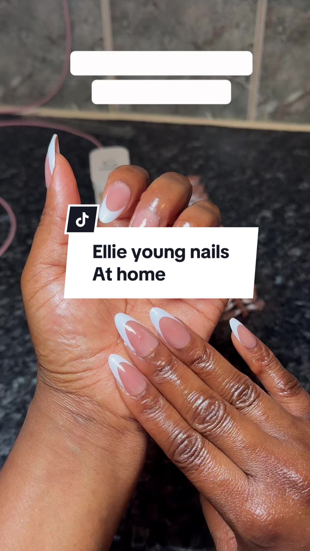 TikTok post by @kadikamaraa for Ellie Young Beauty Shop. Caption reads: [...] Young Beauty LTD #luxurynails....