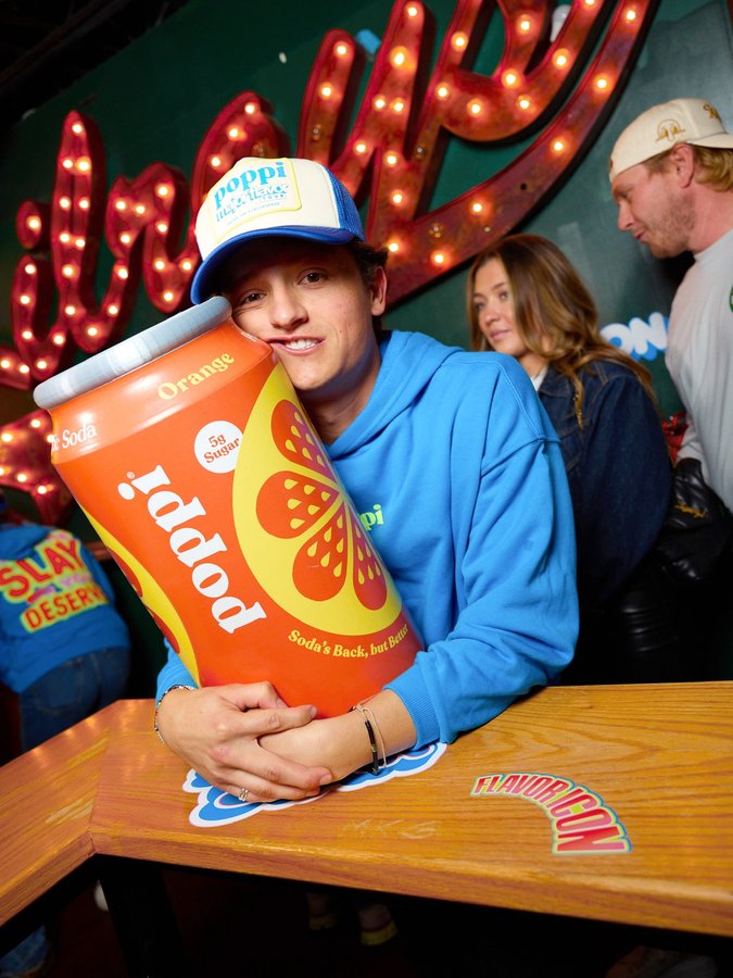 Instagram post by @fibula for Poppi. Caption reads: You can take the boy out of Kilroys but you can....