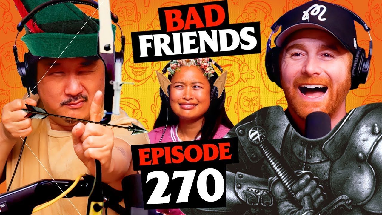 YouTube post by @BadFriends for Huel. Caption reads: [...] you to our Sponsors: Huel, CashApp, Dispate....