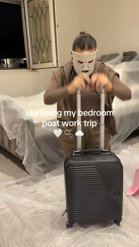 Instagram post by @homewithdaf for Screwfix. Caption reads: Sterilising my whole bedroom agai, obsessed with....