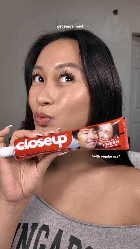 Instagram post by @_tiffanylau for Closeup. Caption reads: [...] confidence — even from miles away ✈️❤️....