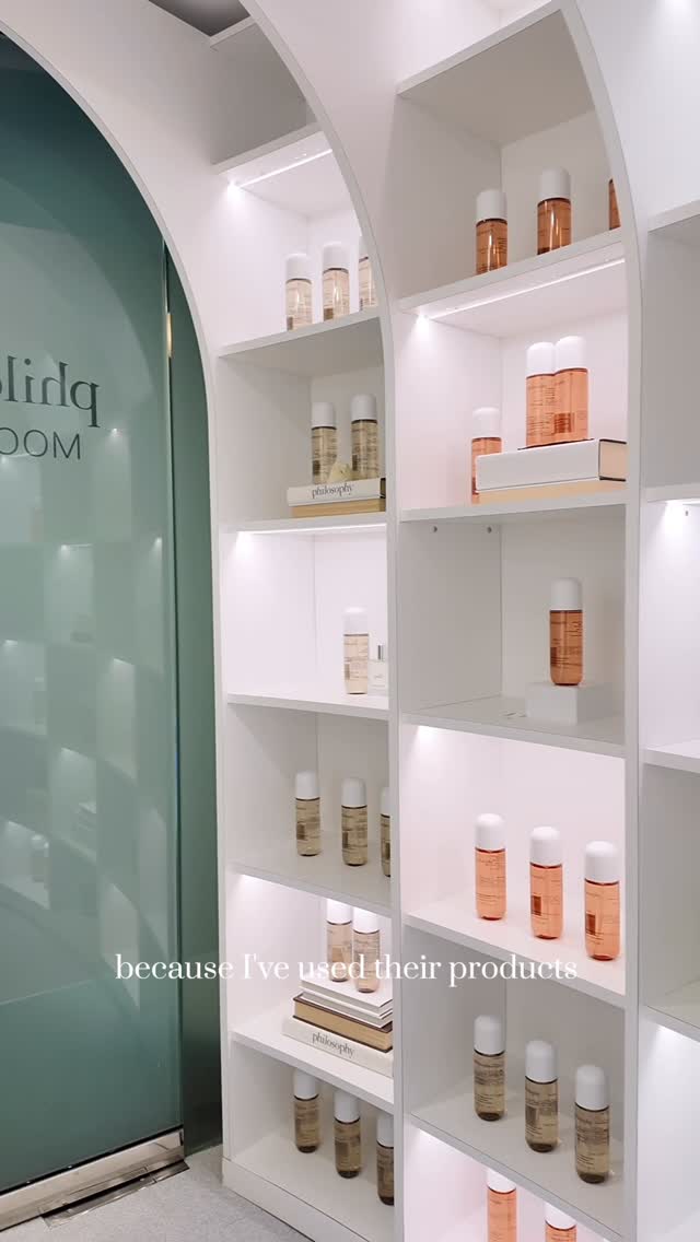 Instagram post by @bushra.kha.n for philosophy. Caption reads: I’ve been using @lovephilosophy for years, so....