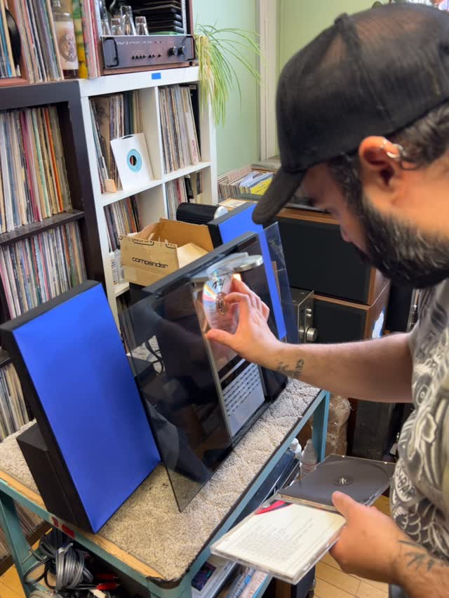 Instagram post by @thevintageaudioshop for Bang & Olufsen. Caption reads: Neat @bangolufsen BeoSound 2300 CD....