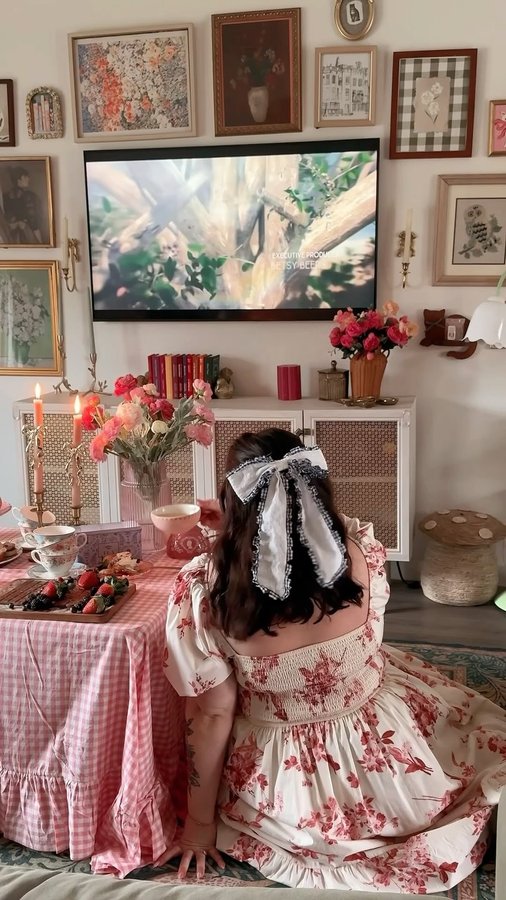 Instagram post by @flashesofstyle for Bridgerton. Caption reads: All of my Bridgerton dreams coming true 🍰💕 The....