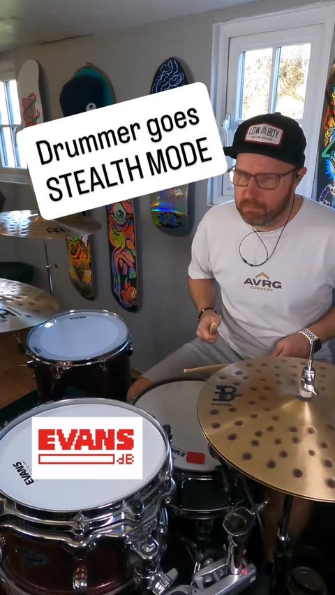 Instagram post by @tomhowarthdrums for EVANS Drumheads. Caption reads: @evansdrumheads DbOnes are absolute game changers.....