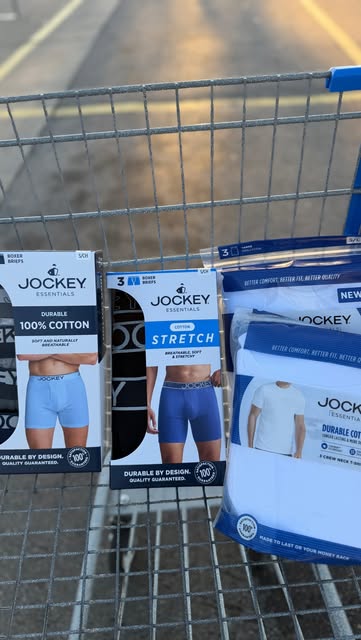 Instagram post by @walmartgems for Jockey. Caption reads: #JockeyPartner 🛒 Stocking up on the essentials....