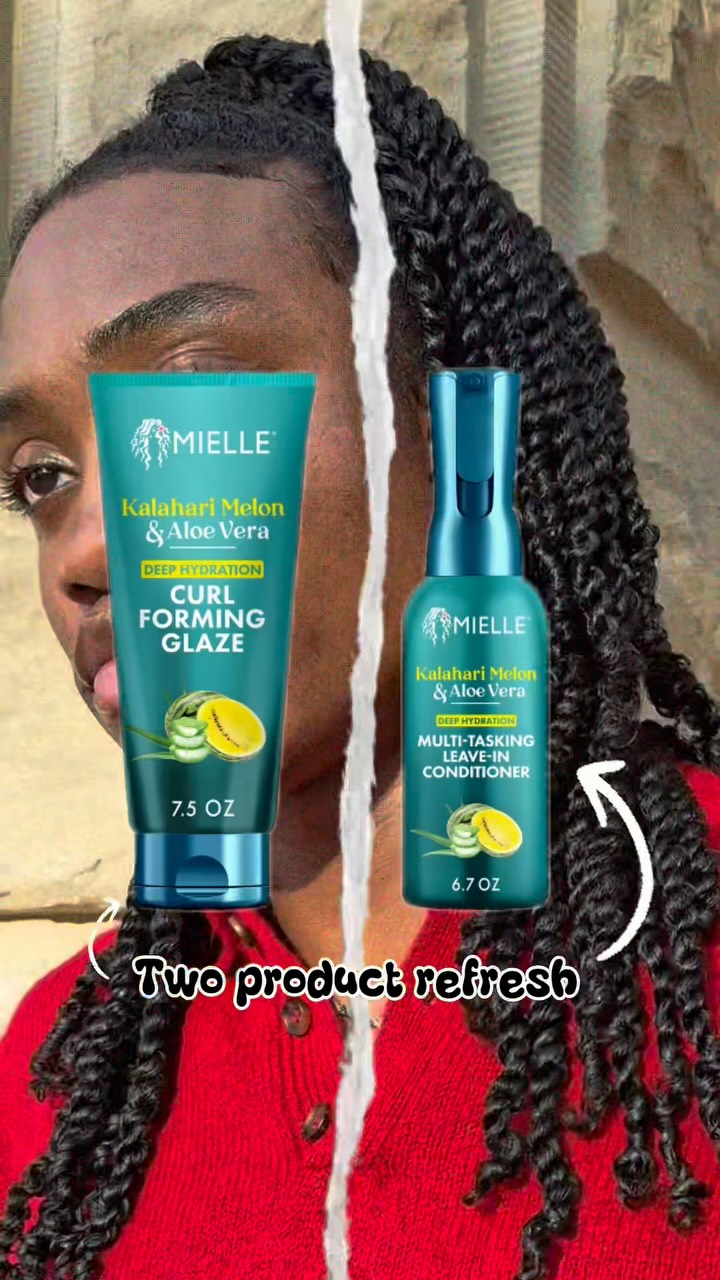 Instagram post by @teylenjaree for Mielle Organics. Caption reads: If you’re a lazy natural like me try styling your....