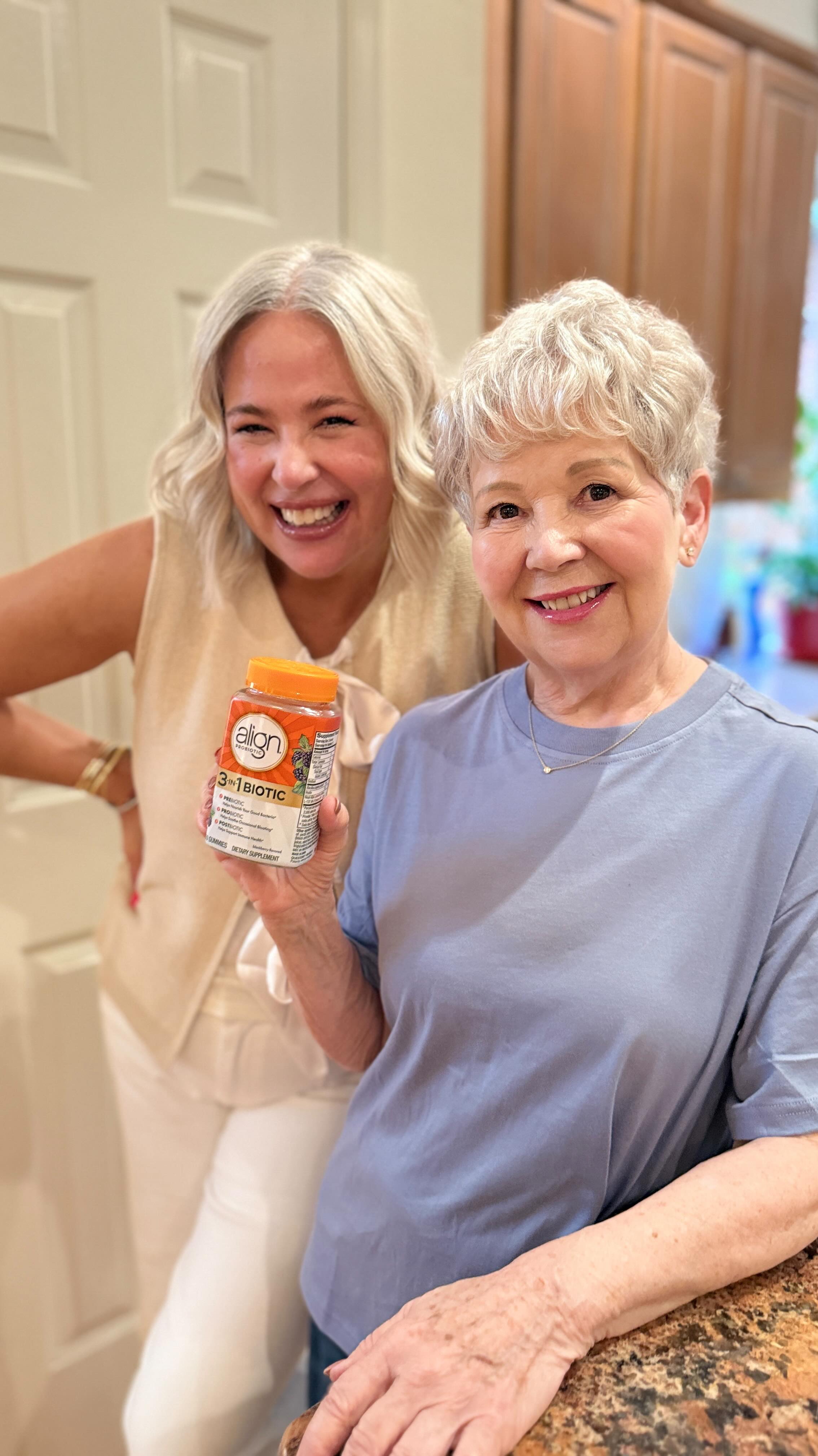 Instagram post by @wandalovessharing for Align Probiotics. Caption reads: #Ad and #Align_Probiotic_partner Turning 50 comes....