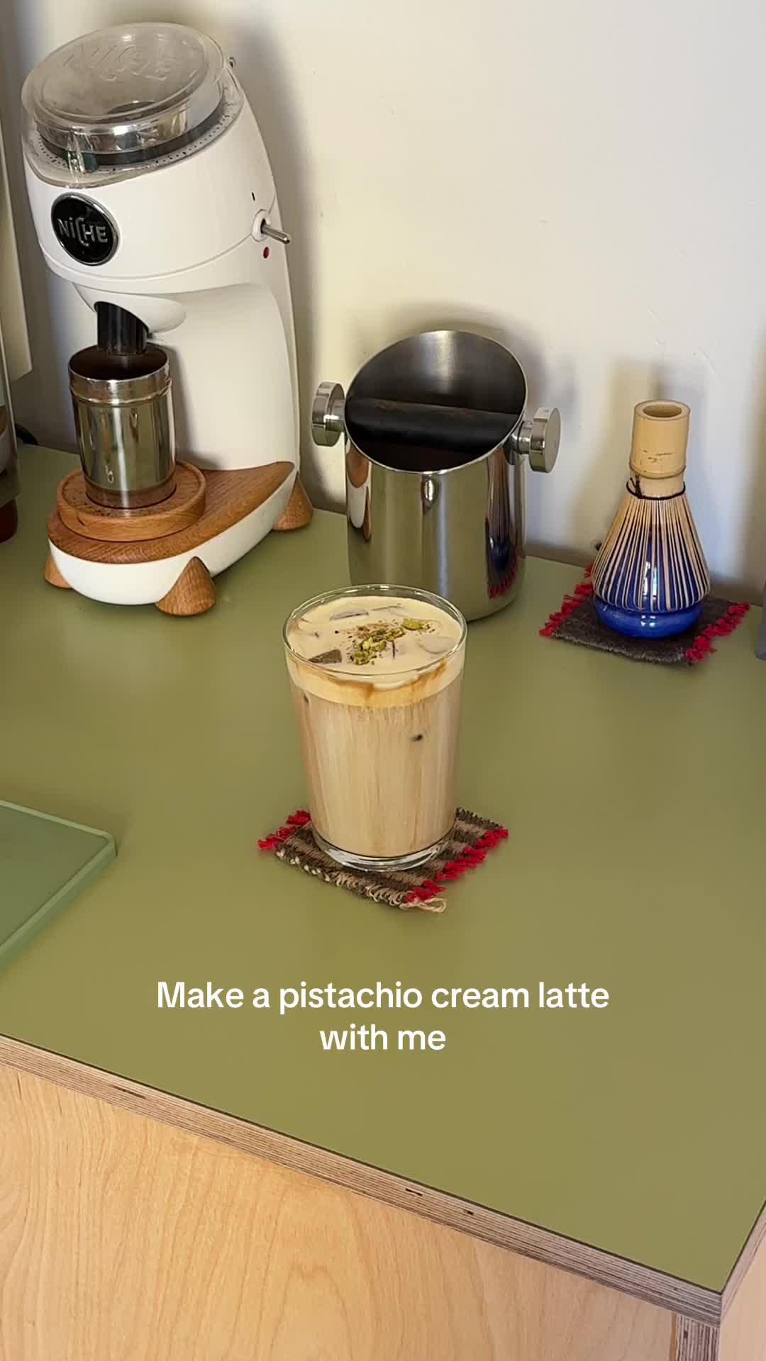 TikTok post by @flowang for Blue Bottle Coffee. Caption reads: [...] bold and goes with every drink @Blue Bottle....