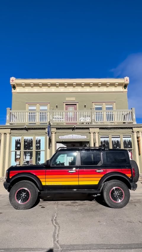 Instagram post by @juliancarr for Ford Bronco. Caption reads: [...] fresh rinse. Today is a good day.....