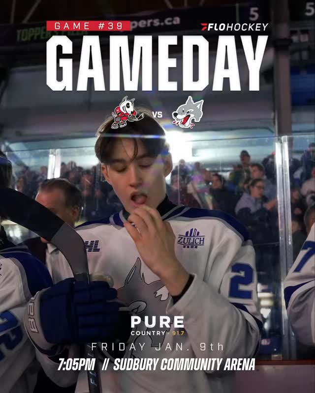 Instagram post by @sudburywolvesohl for iHeartRadio. Caption reads: YEE-HAW 🤠 It's Country Night at the den 🆚:....