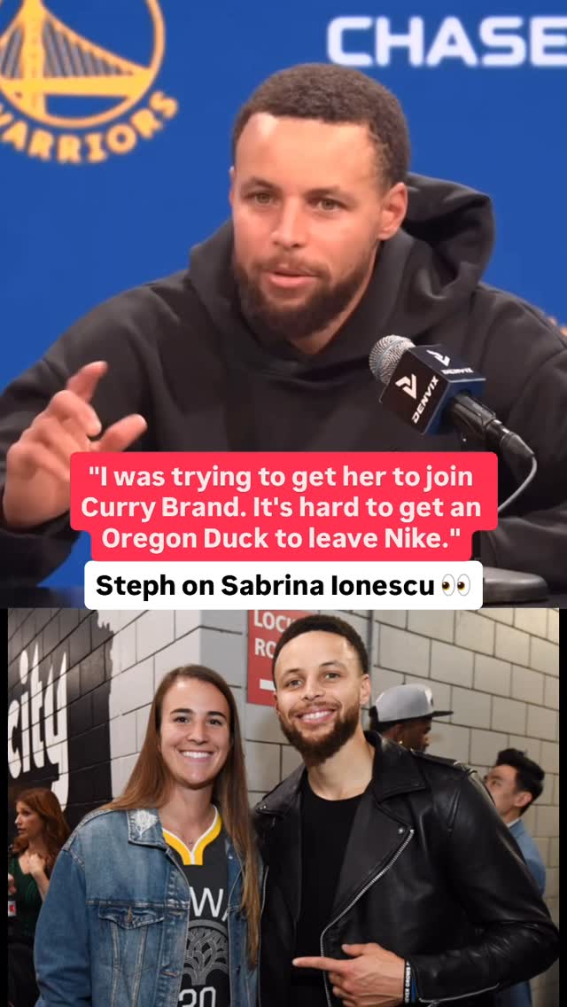 Instagram post by @brwsports for Bleacher Report. Caption reads: Steph says he recruited Sabrina to Under....