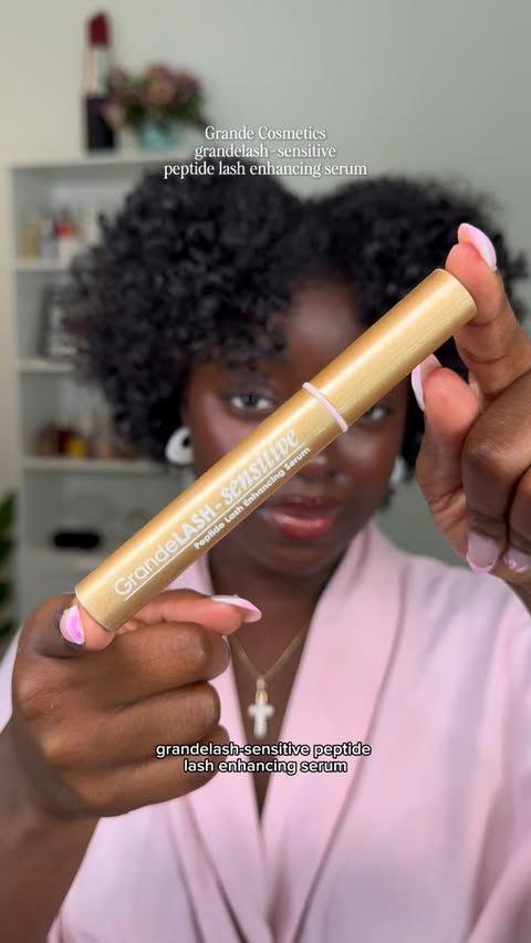 Instagram post by @ayanahyman for Grande Cosmetics. Caption reads: [...] lash serum from @grandecosmetics has been....