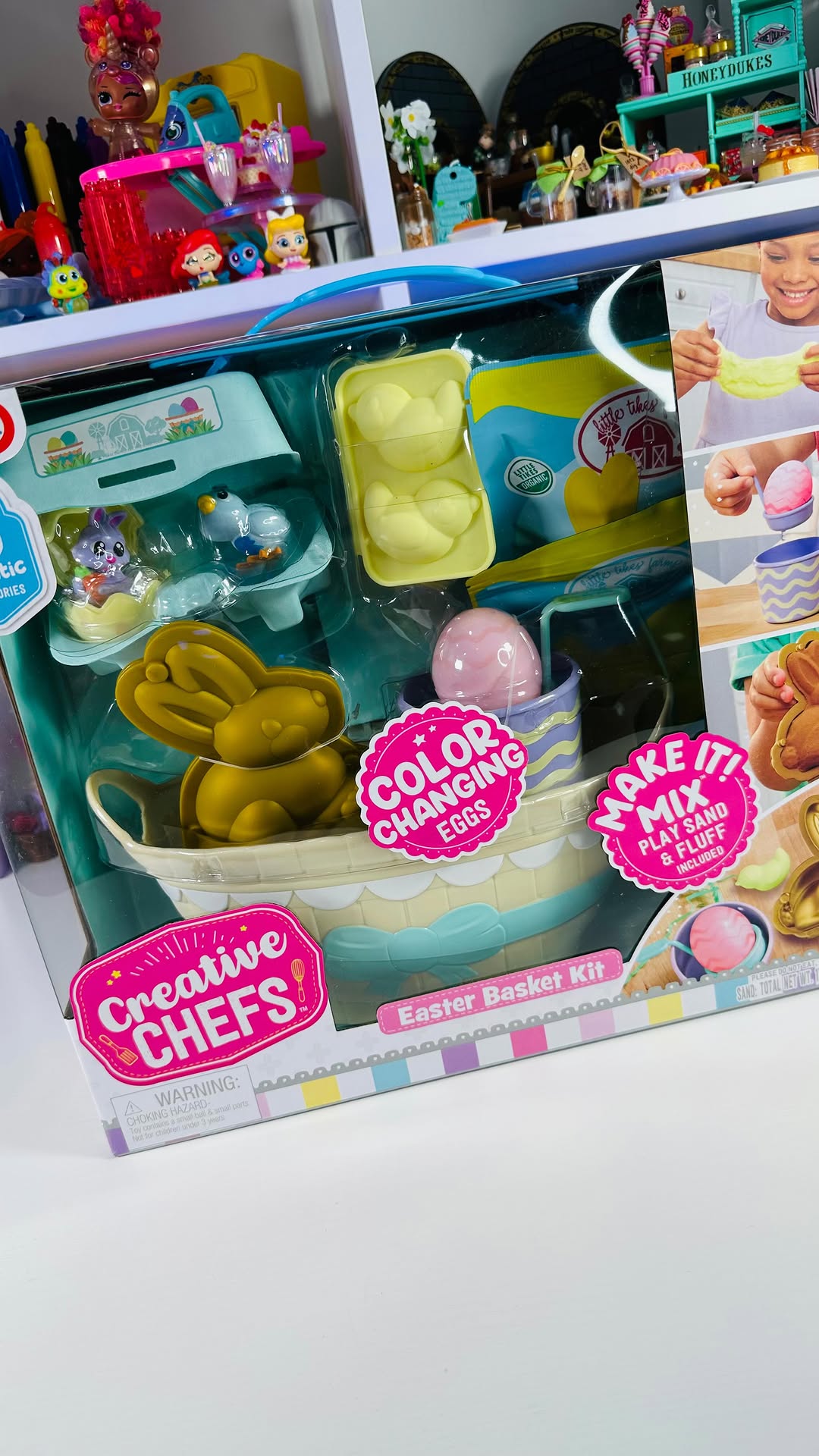 Instagram post by @dreamteamsworld for Little Tikes. Caption reads: Little Tikes Creative Chefs Easter Basket Kit....