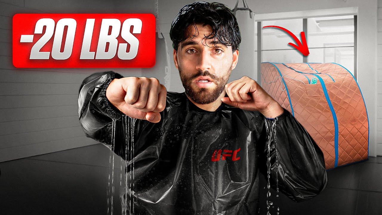 YouTube post by @jakemoscato for SAUNABOX. Caption reads: I Cut Weight Like A UFC Fighter.