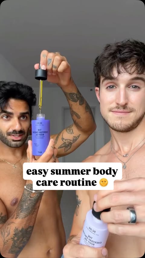 Instagram post by @matt_and_omar for AKT. Caption reads: [...] routine to GLOWWWW this summer 🌞 select....