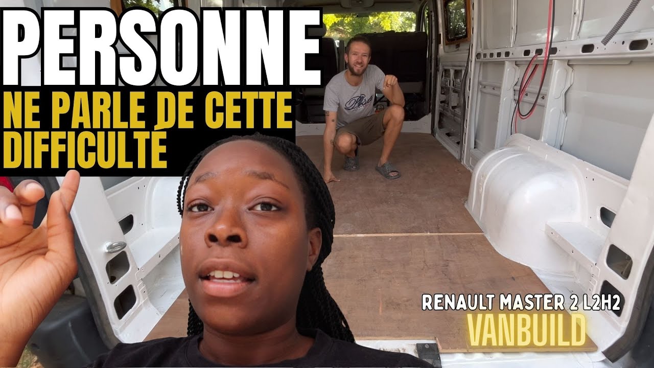 YouTube post by @LesaventuresdeJenetVictor for Outin. Caption reads: INSTALLATION and INSULATION of the Floor | Renault....