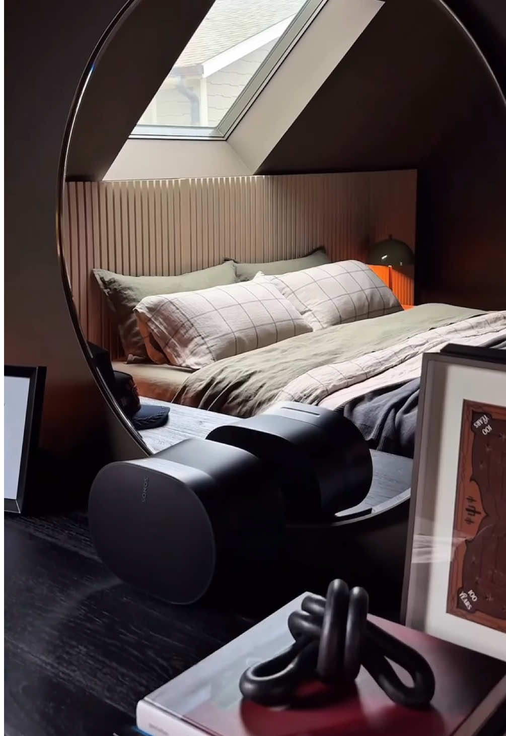 TikTok post by @_colstonloveland for Crate and Barrel. Caption reads: [...] designed in partnership with The....