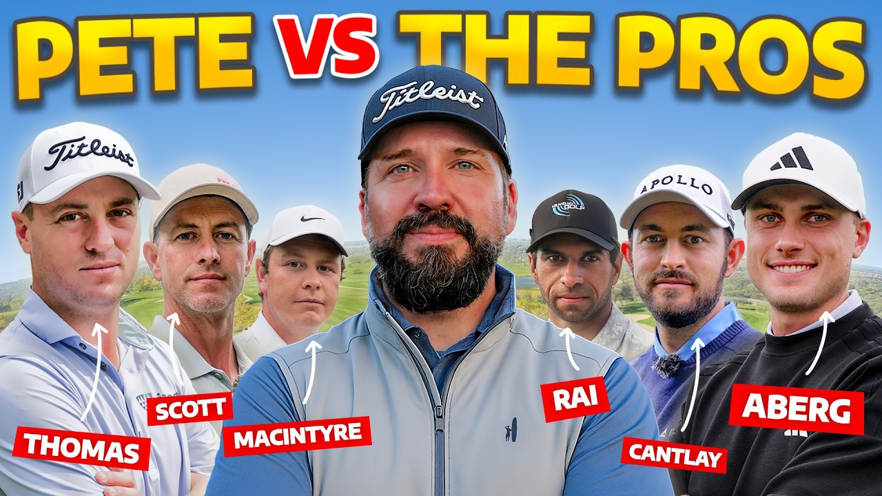 YouTube post by @peterfinchgolf for Titleist. Caption reads: These guys are good..