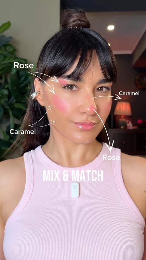 Instagram post by @anamcucuta for Armani beauty. Caption reads: [...] zi. Soft glam, but make it contoured....