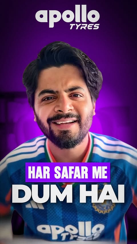 Instagram post by @tiwaritanay for Apollo Tyres. Caption reads: [...] Kyunki Har Safar Mein Dum Hai.....