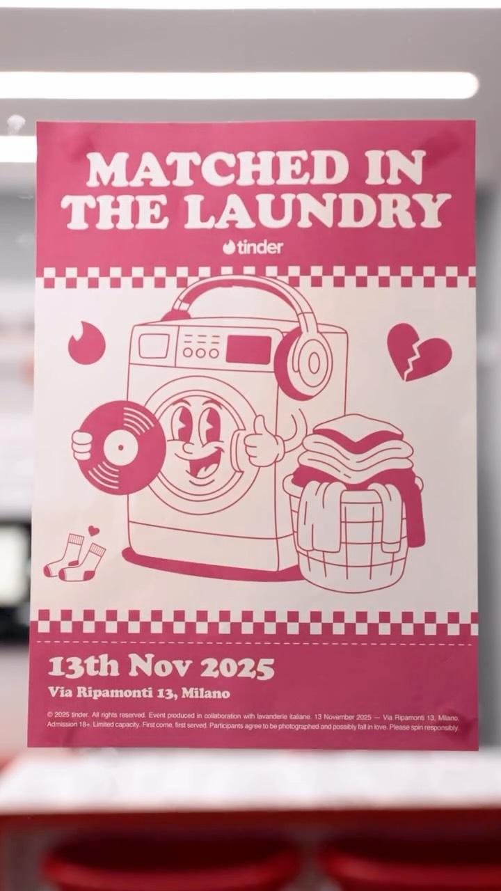 Instagram post by @studenti.iulm for Tinder. Caption reads: Milan, see you on the 13th..