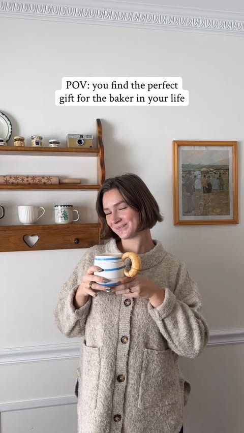 Instagram post by @littlepearlbreads for World Market. Caption reads: is this not the cutest? 🥹 comment MUG and i’ll DM....