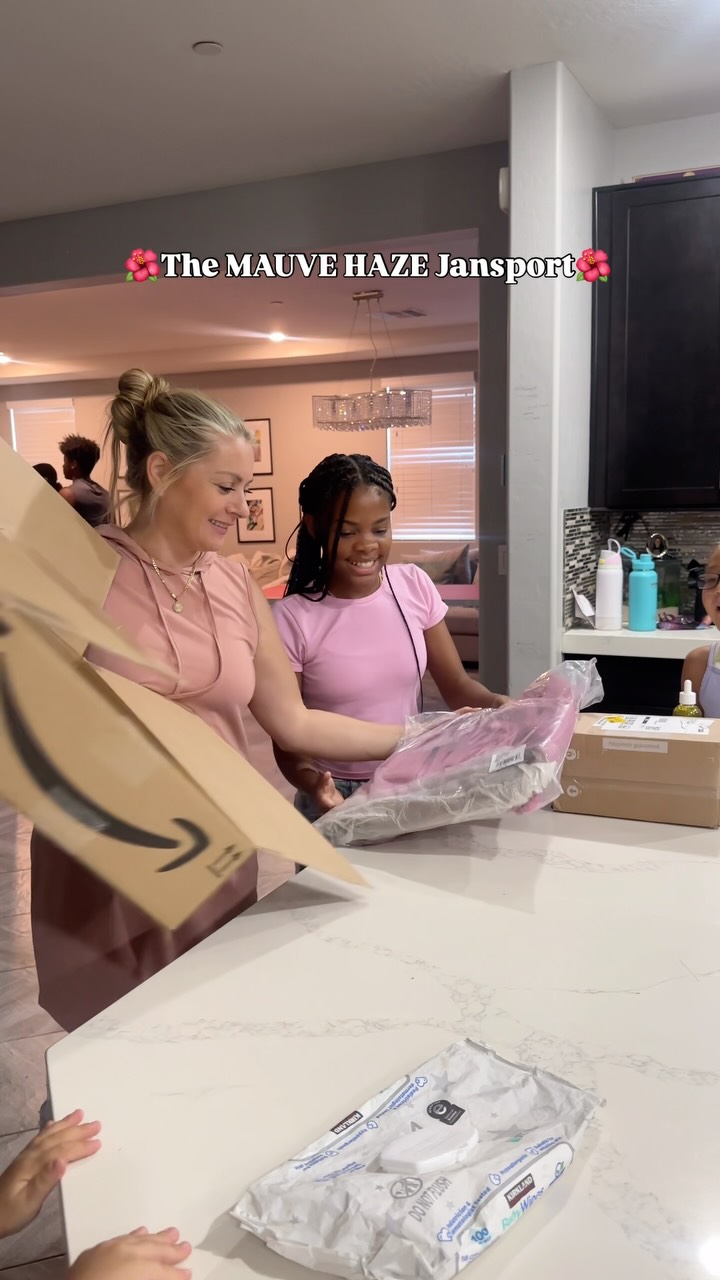 Instagram post by @christygior for JanSport. Caption reads: The color is prettier than expected and it’s 35%....