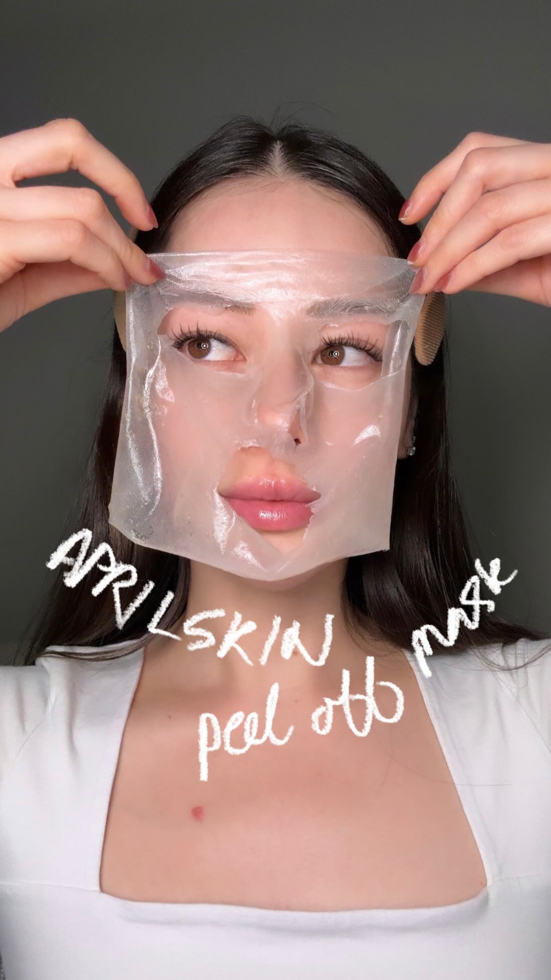 Instagram post by @mixiue for APRILSKIN. Caption reads: Thought it was a filter? It’s this peel off mask....