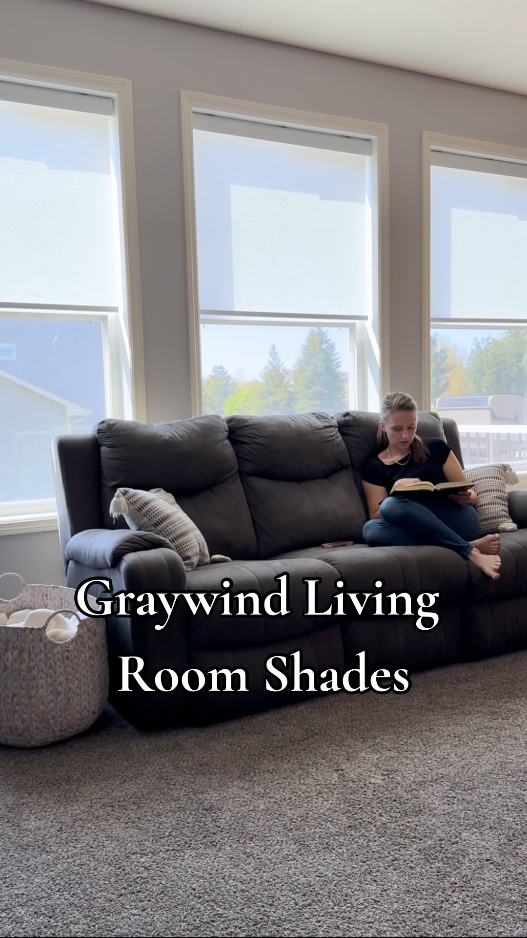 Instagram post by @livinglarsonhome for Graywind. Caption reads: ✨Removing a literal safety hazard AND making our....