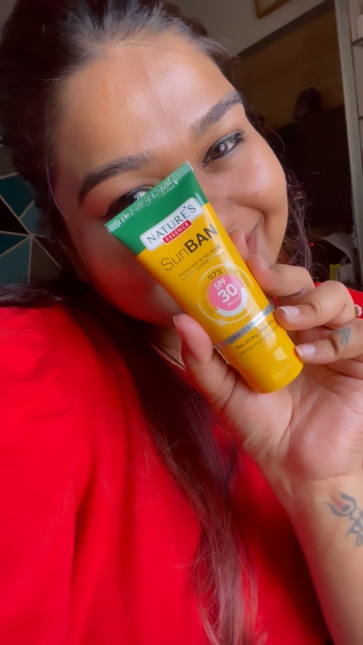 Instagram post by @buckleupandexplore for Nature’s Essence. Caption reads: #ad Affordable Sunscreen with No White Cast....