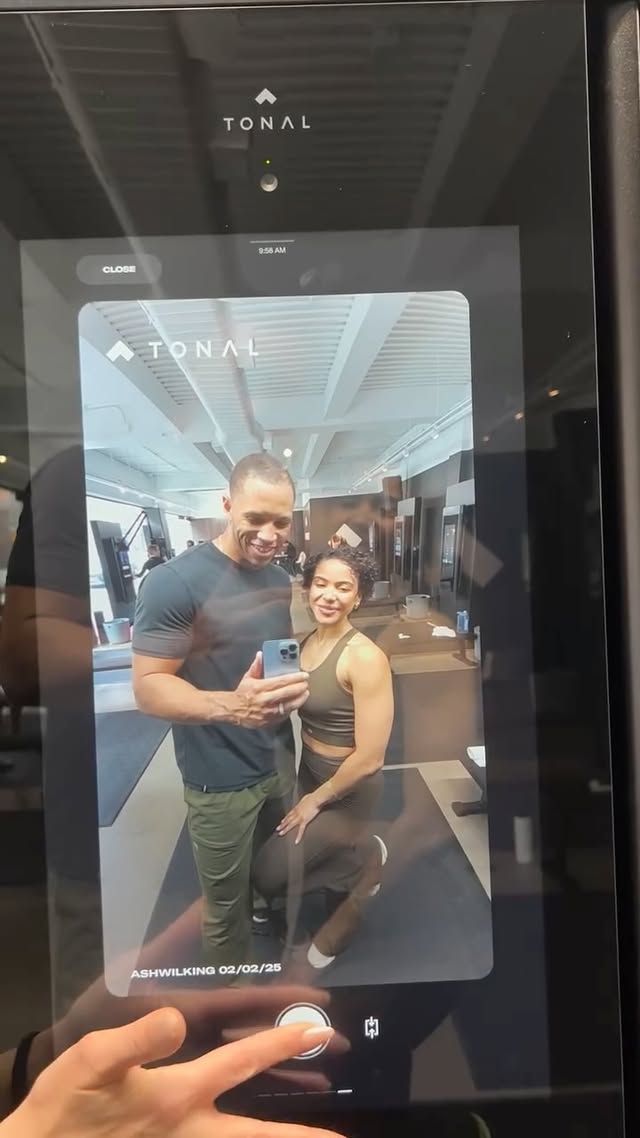 Instagram post by @keelsim for Tonal. Caption reads: [...] routine and had an amazing date at the....