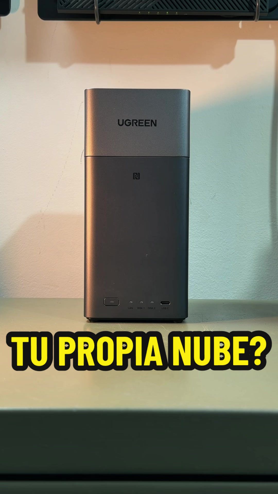 TikTok post by @frank_of_all_trades for Ugreen. Caption reads: [...] Este es el Local NAS de UGREEN, un sistema....