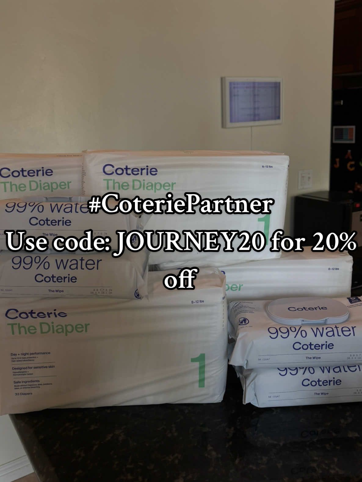 TikTok post by @journeysouza for Tubby Todd. Caption reads: [...] @Millie Moon Luxury Diapers wipes, @Tubby....